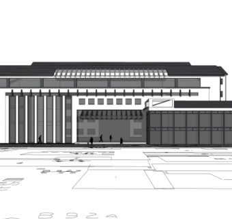 新中式酒店su模型