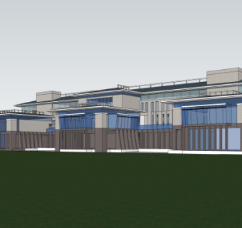 新中式酒店su模型