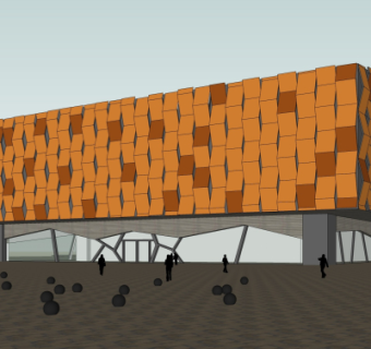 现代办公楼su模型