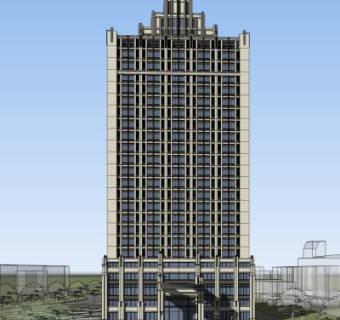 新古典酒店su模型