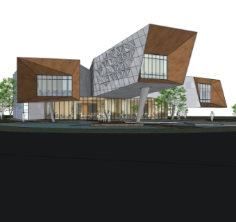 现代酒店su模型