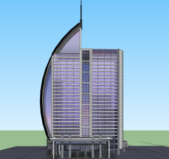 现代酒店su模型