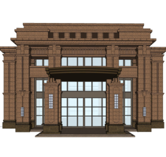 新古典售楼处su模型