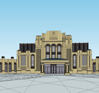 新古典售楼处su模型