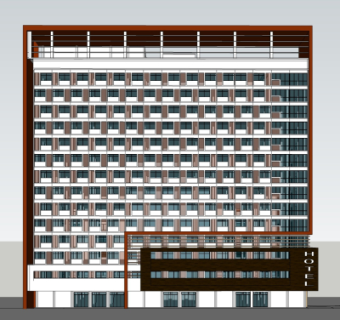 现代酒店su模型
