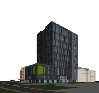 现代办公楼su模型