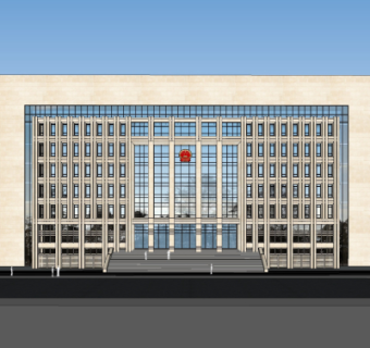 现代行政办公楼su模型