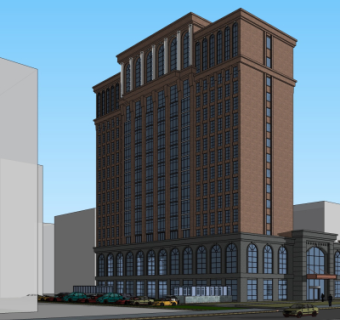 欧式酒店su模型