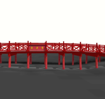 现代铁艺大桥免费su模型