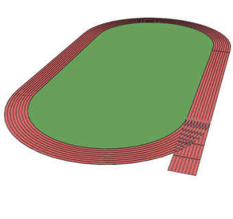 现代学校跑道su模型
