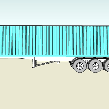 现代拖车<em>集装箱</em>su模型