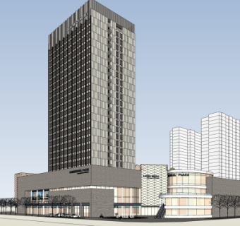 现代商业街su模型