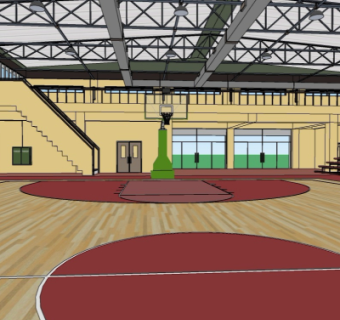 现代体育馆su模型