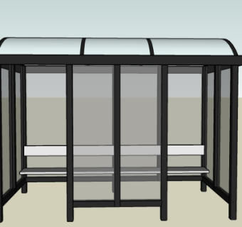 现代电话亭su模型