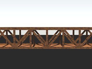 现代铁艺桥su模型