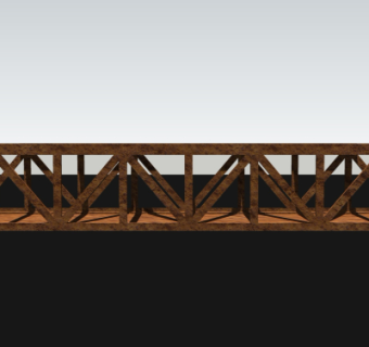 现代铁艺桥免费su模型