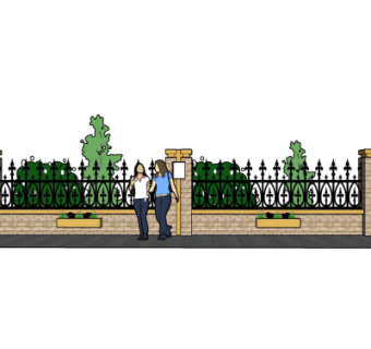 欧式铁艺护栏su模型