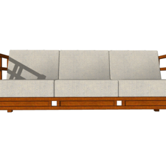 现代布艺休闲椅su模型