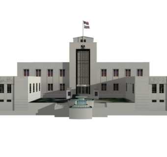 现代办公楼su模型