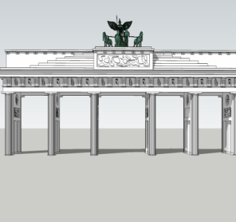 欧式雕刻门头su模型