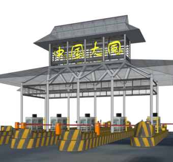 现代收费站免费su模型