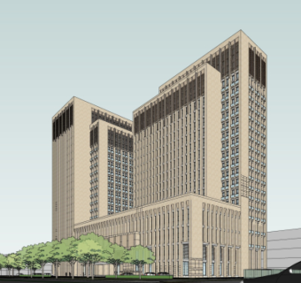 现代办公楼su模型