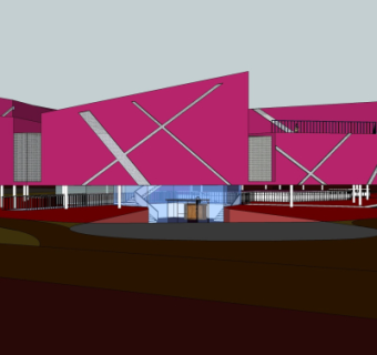 现代办公楼su模型