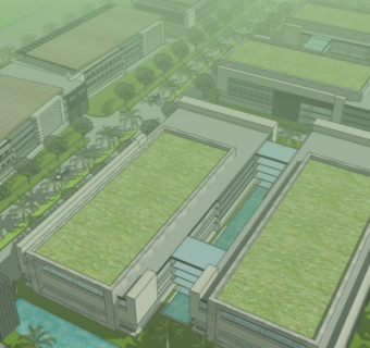 现代工业区鸟瞰规划su模型