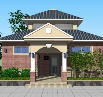 欧式公共厕所免费su模型