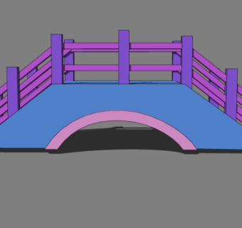 现代石拱桥免费su模型