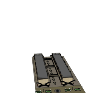 现代商业街鸟瞰规划su模型