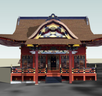 中式古建民房su模型