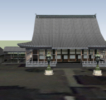 中式古建民房su模型