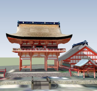 中式古建民房su模型