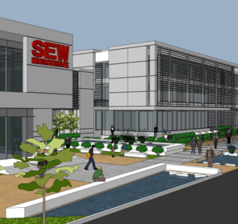 现代沿街商业建筑su模型