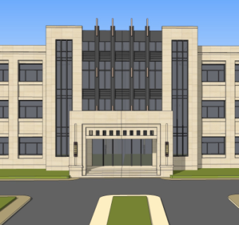 新中式酒店su模型