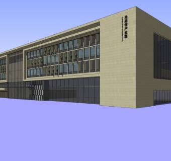 现代办公楼su模型