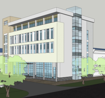 现代办公楼su模型