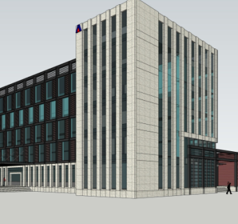 现代办公楼su模型