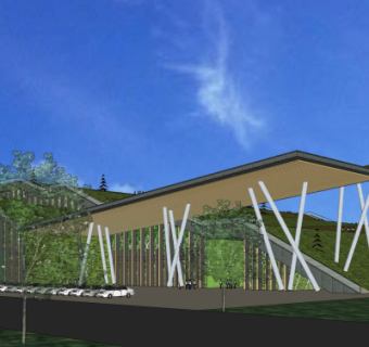 现代生态办公楼su模型