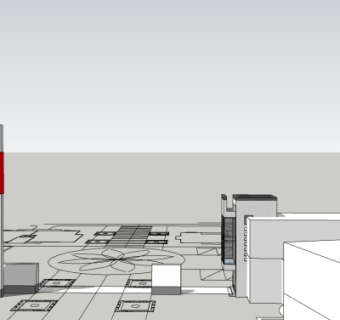 现代古典大门免费su模型