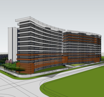现代高层办公楼su模型