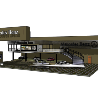 现代4s店su模型
