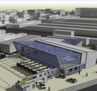 现代车站su模型