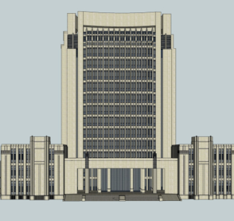 新古典酒店su模型