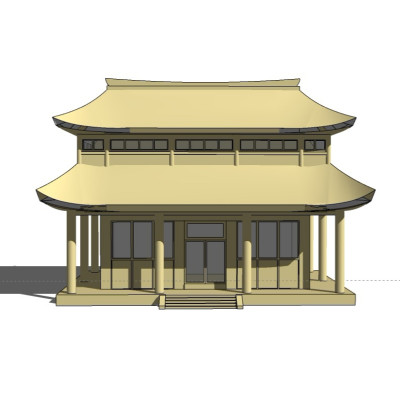 现代古建民房su模型