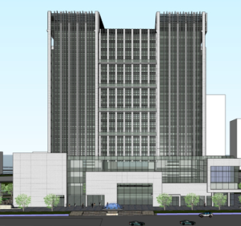 现代高层办公楼su模型