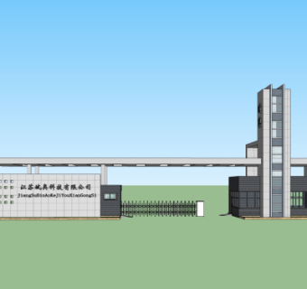 现代公司入户门su模型