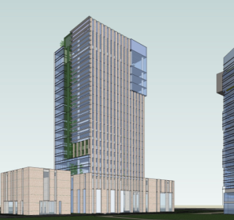 现代办公楼su模型