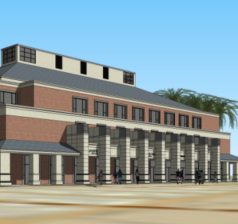 欧式酒店su模型